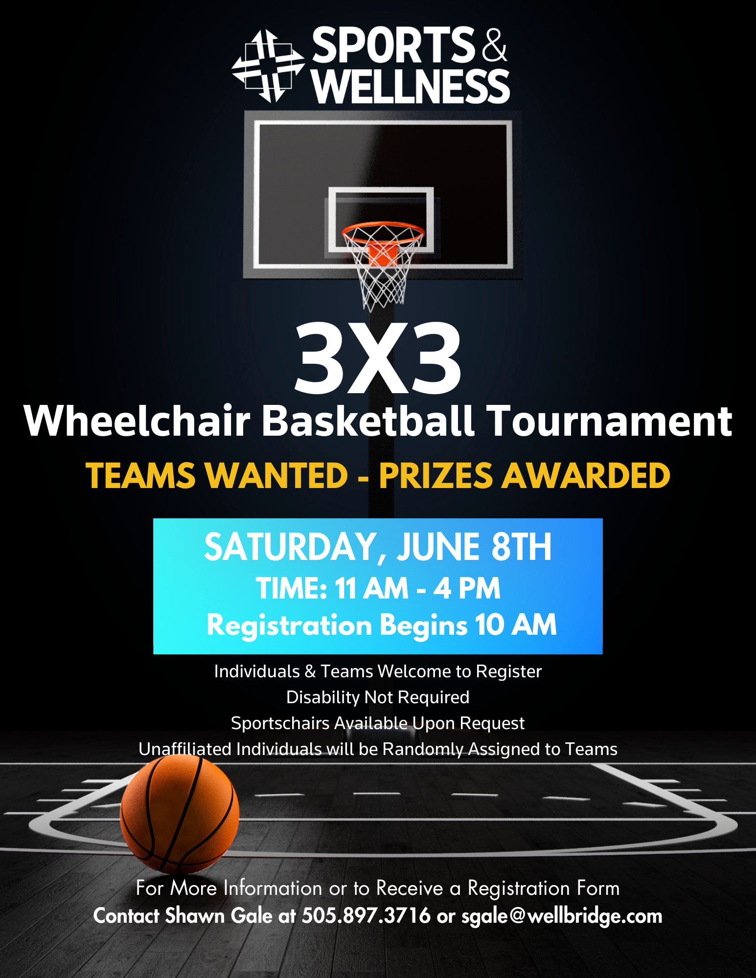 Riverpoint 3X3 Wheelchair Basketball Tournament June 8, 2024