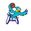 Roady, our roadrunner chairball playing mascot